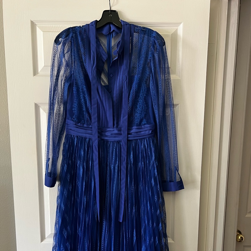 Royal blue lace dress